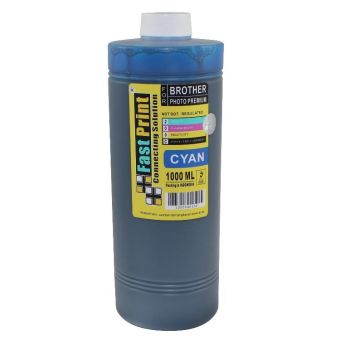 Fast Print Dye Based Photo Premium Brother - Cyan - 1000 ML
