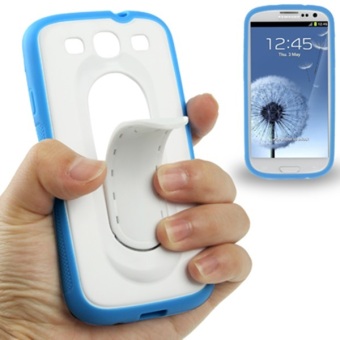 Blz Plastic Protection Case with Holder for Samsung Galaxy S III / i9300 - Biru