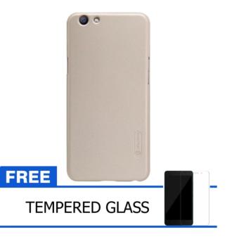 Nillkin For Oppo F1s / A59 Super Frosted Shield Hard Case Original - Emas + Gratis Tempered Glass