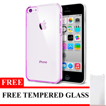 Softcase Ultrathin Soft for iPhone 6 4.7\" - Ungu Clear + Gratis Tempered Glass