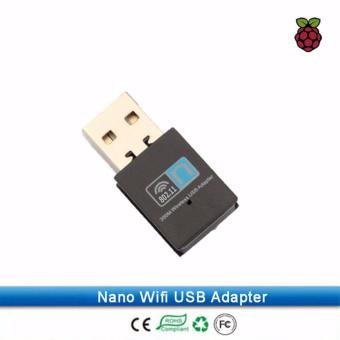 300Mbps 11n Wi-Fi USB Adapter, Nano Size Lets You Plug it and Forget it, Ideal for Raspberry Pi / Pi2, Supports Windows, Mac OS, Linux (Black) - intl