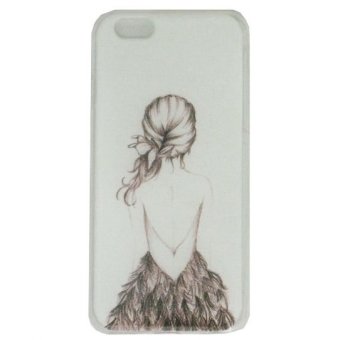 Case Elastic Painting Phone Case for Apple iPhone 6 - i6A - Putih
