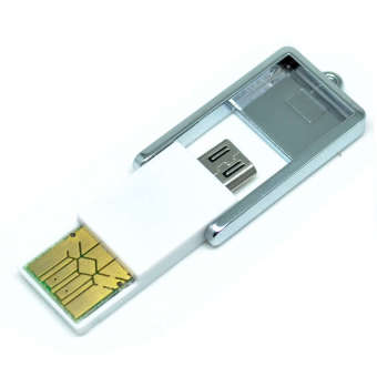 Mini OTG USB Card Reader Connection Kit - Putih