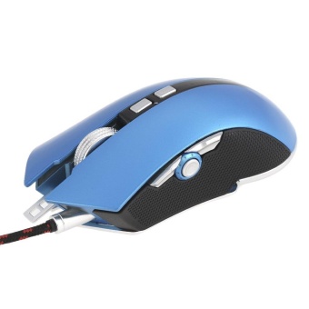 LUOM G60 Gaming Mouse 4000 DPI 9 Buttons Optical Wired Professional Mechanical Game Mice - Blue - intl