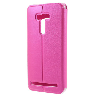 View Window Smart Leather Case for Asus Zenfone Selfie ZD551KL (Hot Pink)
