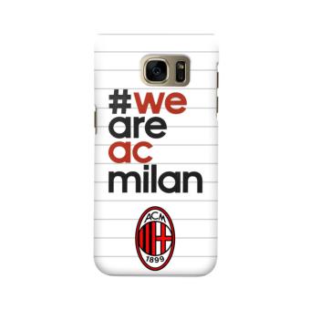 Indocustomcase #we are ac milan potrait White Casing Case Cover For Samsung Galaxy S7 Edge