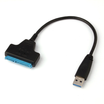 CY Chenyang Super Speed USB 3.0 To SATA 22 Pin 2.5 Inch Hard Disk Driver SSD Adapter Cable Converter (Black)