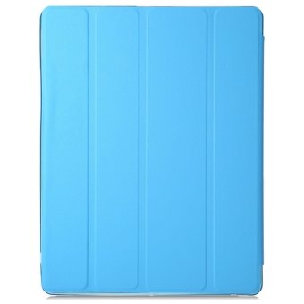 TimeZone TPU Silicone Flip Cover for iPad 2 / 3 / 4 (Blue)