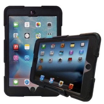 Back Case iPad 2 / 3 / 4 With Kickstand Retina Display Case Tough Armor - Hitam