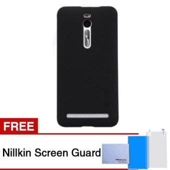 Nillkin Frosted Hard Case For Asus Zenfone 2 Selfie 5.5 Inch Hitam + Gratis ScreenGuard Nillkin