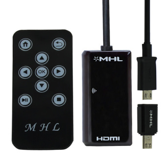 MHL Micro USB to HDMI HDTV Adapter 1080P Remote Control for Samsung Galaxy S4 S5