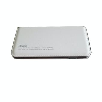 BCare Power Bank 7800 mAh B Care Slim leather case Slim Wlllet Original - Putih