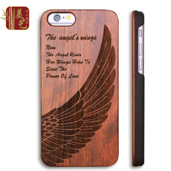 Luxury Natural Real Wood Carved Phone Hard Case Unique Customized Wooden + PC Phone Cover For Iphone 7