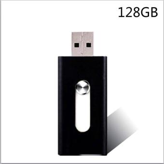 128GB 128GB 128GB Real Capacity i-Flash Drive Metal Pen Drive /Otg Usb Flash Drive For iPhone 5/5s/5c/6/6 Plus/ipad(black) - intl