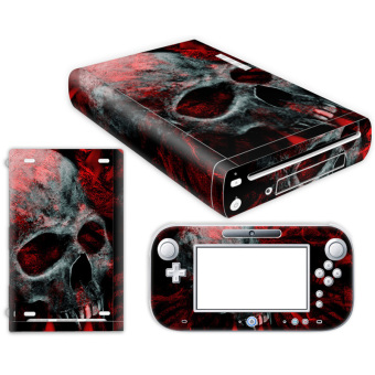 Bluesky Vampirs Skull Nintendo Wii U Skin NEW CARBON FIBER system skins faceplate decal mod (Intl)