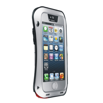 joyliveCY Aluminum Metal Waterproof Waist Case for Iphone 5/5S (Silver/Black)