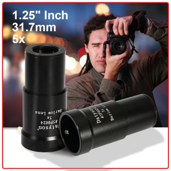 XCSource 5 x Barlow lensa akromatik 1.25 inci 31.7 mm untuk logam teleskop lensa mata
