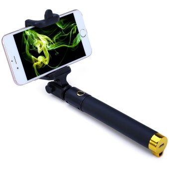 TimeZone 18.5cm Extendable Handheld Mini Bluetooth 3.0 Selfie StickMonopod Smart Shooting Aid (Black/Gold)