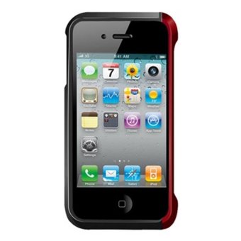 Blz Aluminum Bumper Frame Case for iPhone 4 - Merah