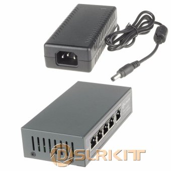 DSLRKIT 15V 75W 5 Ports Passive PoE Injector Ethernet Switch for Ubiquiti Mikrotik sPoE - intl