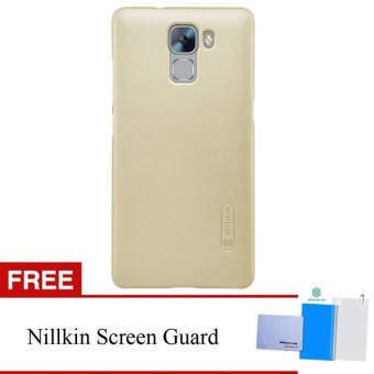 Nillkin For Huawei Honor 7 Super Frosted Shield Hard Case Original - Emas + Gratis Anti Gores Clear