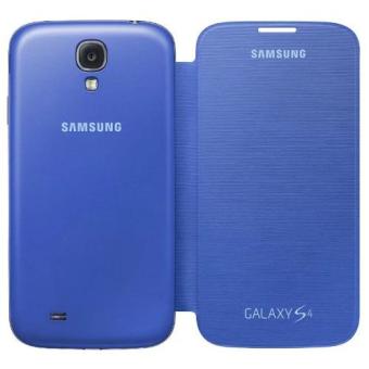 Samsung Original Galaxy S4 Flip Cover - Biru Muda