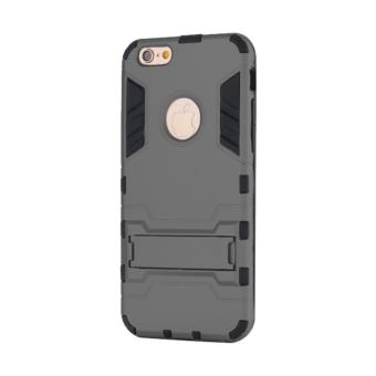ProCase Shield Rugged Kickstand Armor Iron Man PC+TPU Back Covers for Iphone 5 - Grey