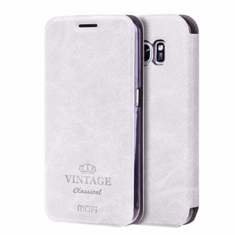 MOFI VINTAGE for Samsung Galaxy S7 / G930 Crazy Horse Texture Horizontal Flip Leather Case with Card Slot & Holder(White)  - intl