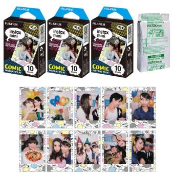 Fujifilm Instax Mini Comic Instant 30 Film for Fuji 7s 8 25 50s 70 90/ Polaroid 300 Instant Camera/ Share SP-1