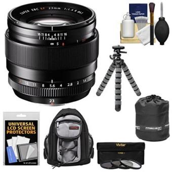 Fujifilm 23mm f/1.4 XF R Lens with 3 UV/CPL/ND8 Filters + Backpack + Tripod Kit for X-A2, X-E2, X-E2s, X-M1, X-T1, X-T10, X-Pro2 Cameras - intl