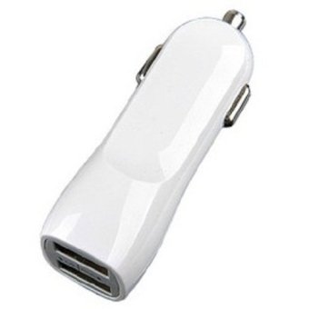 Dual AUW USB Charger for Mobile Phone & Pad 5V 2.1A - SP010 - White