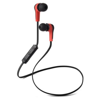XCSource Wireless Bluetooth 4.1 Stereo Sport Headset Earphone for iPhone - Hitam-Merah