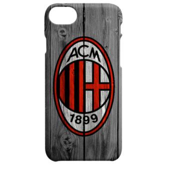 Indocustomcase AC Milan Logo On Wood Case Cover For iPhone 7