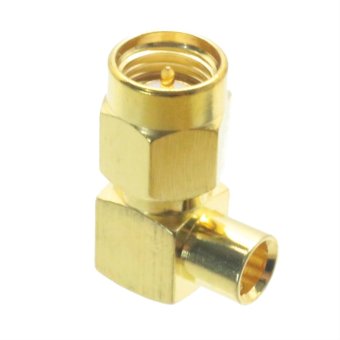 Fliegend 1pce SMA male plug right angle solder 0.141\" RG402 RF connector