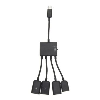 4 Port Micro USB Power Charging OTG Hub Cable for Sumsung Android PC - intl