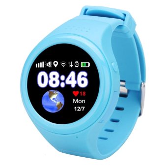 S&L T88 1.22 inch Smartwatch Phone MTK2503 SOS WiFi GPS Pedometer IPS Screen (Blue) - intl
