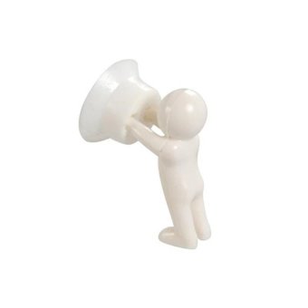 OEM 3D Man Silicone Mobile Stand Up Holder for Tablet Cell Phone Display - Putih