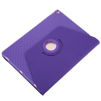 360 Degrees Rotating Stand PU Leather TPU Back Cover Case Protective Flip Folio Detachable Soft Rubber Cover for iPad Pro (PURPLE)