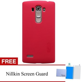 Nillkin Frosted Shield Hard Case Original For LG G4 Beat - Merah + Free Screen Protector Nillkin