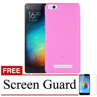 Case Ultrathin Soft Case for Xiaomi Mi4C - Pink Clear + Gratis Screen Guard