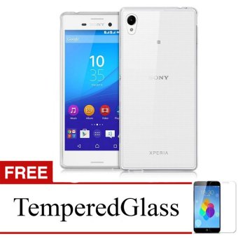 Case For Sony Xperia M5 Aqua / Dual - Clear + Gratis Tempered Glass - Ultra Thin Soft Case