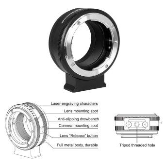 MeiKe MK-NF-E Manual Focus Lens Mount Adapter Ring All Metal for Nikon F Lens to Sony Mirrorless E Mount Camera 3/3N/5N/5R/7/A7 A7R Full Frame - intl