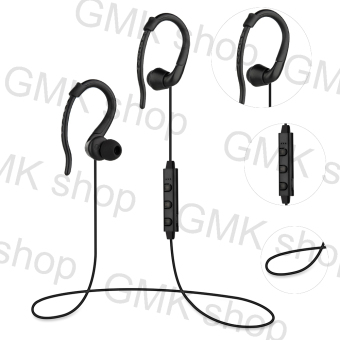 GAKTAI Bluetooth Wireless Headset Stereo Headphone Earphone Sport Universal Handfree (Black)(...) - intl