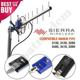 Antena Yagi TXR145 Untuk Modem Sierra 313U, 312U, 320U, 330U, 340U, 341U Dual Pigtail Extreme Gain Support 4G 3G 2G