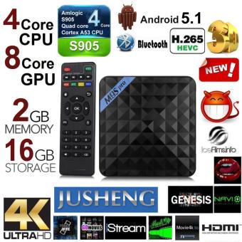JUSEHNG M9S Pro Android TV Box S905 Quad core 2GB/16GB/4K Android 5.1 OS,WIFI/Internet Bluetooth 4.0,DLNA Miracast HD Fully Loaded 3D Streaming Media Player - intl