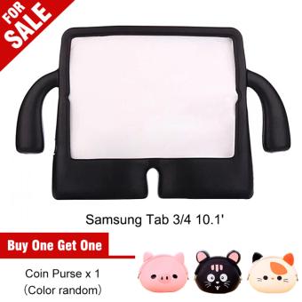 Portable Multi-functional Kids Thick Foam EVA Protective Cover Mini Anti-drop Flat Bracket for Samsung tab 3/4 10.1' (Black) - intl