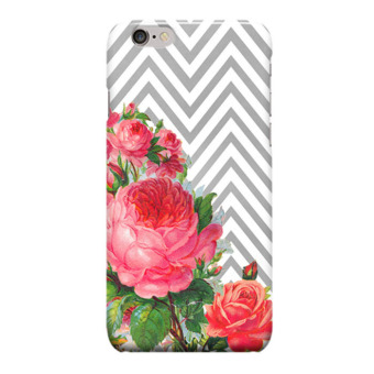 Indocustomcase Floral Chevron Apple iPhone 6 plus Cover Hard Case