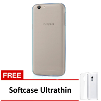 Softcase Ultrathin Untuk Oppo F1 S - Hitam Clear + Free Softcase Ultrathin
