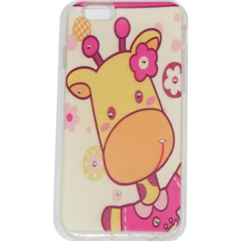 Cantiq Case Giraffe Cute Girls Shine Swarovsky For Apple iPhone 6 Ukuran 4.7 inch / 6G Ultrathin Jelly Case Air Case 0.3mm / Silicone / Soft Case / Case Handphone / Casing HP - 4