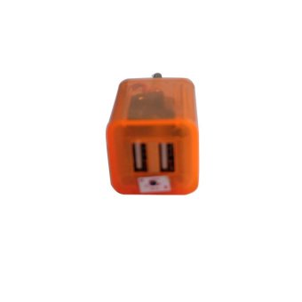 Icantiq Charger Head /Kepala charger/Batok charger USB 2 in 1 - Orange